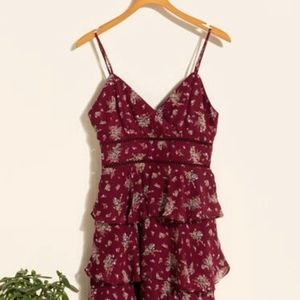 Trixxi Tiered Floral Mini Dress